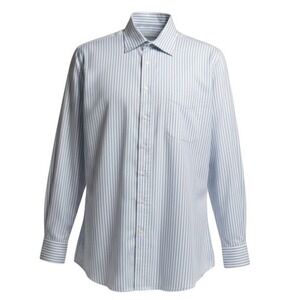 Ben Silver Charleston Fine Shirtings Striped Dress Shirt 16.5/33 Made in Canada